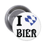 blue I love Bier icon Buttons