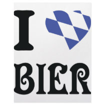 blue I love Bier icon Letterhead Design