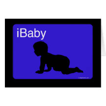 Blue iBaby Greeting Cards