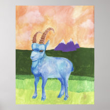 blue ibex poster
