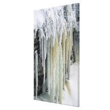 Blue Ice and Ground Water Run Off; Tahquamenon Canvas Print