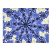 Blue ice crystals post cards
