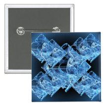 Blue Ice Cubes Pin