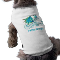 Blue Ice Dragon Dog Outfit Pet T Shirt