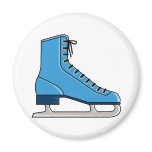 Blue Ice Skate Magnets