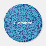 Blue Impressionism - Template Fridge Magnets