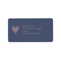 Blue Indigo Address Label