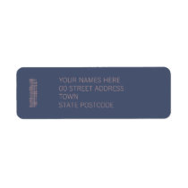 Blue Indigo Return Address Label