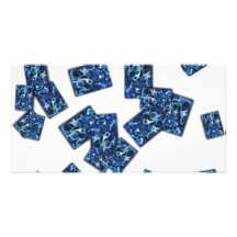 Blue Ink Personalized Photo Card