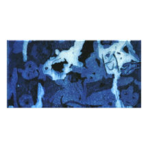 Blue Ink Personalized Photo Card