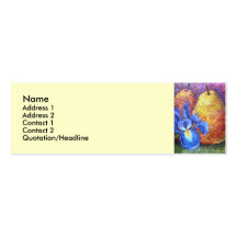 Blue Iris And Fruit Pear Painting Art - Multi Business Card Templates