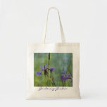 Blue Iris Impressionist Floral Gardening Gift Tote Bag