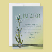 Blue Iris Wedding invitations
