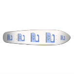 Blue Iron Cartoon. On White. Skateboard