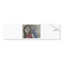 Blue Jay and the Girl Bumper Stickers