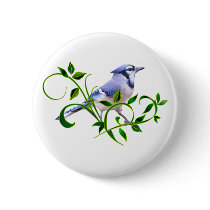 Blue Jay Pinback Buttons