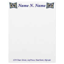 Blue Jay Feather Coordinating Items Letterhead