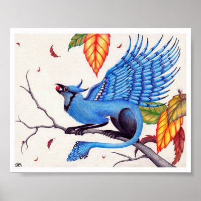 Blue-Jay Gryphon Posters by krumm33