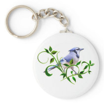 Blue Jay Key Chain
