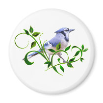 Blue Jay Fridge Magnet