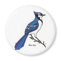 BLUE JAY REFRIGERATOR MAGNETS