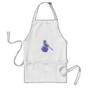 Blue Jay on Rose aprons