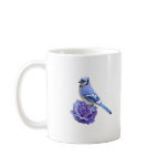 Blue Jay on Rose Coffee Mug