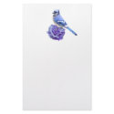 Blue Jay on Rose stationery