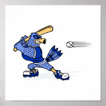 Blue Jay Playing Baseball
