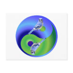 Blue Jay Yin Yang Post Card