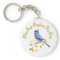 Blue Jays Brighten My Day Keychain