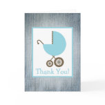 Blue Jean & Blue Carriage Baby Shower Thank You