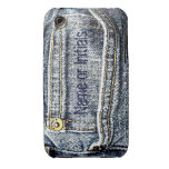 Blue Jean Denim Pocket - Add your name or initials Case-Mate iPhone 3 Cases
