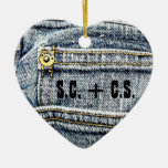 Blue Jean Denim Pocket - Personalize it! Ornaments