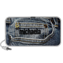 Blue Jean Denim Pocket - Personalize it! PC Speakers