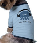 Blue Jellyfish DJ With Headphones Doggie Tee