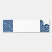 Blue Kaleidoscope Design with Tree Branch Bumper Stickers
