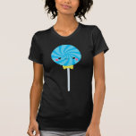 Blue Kawaii Swirl Sucker Lollipop Shirts