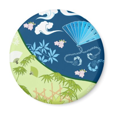 Blue Kimono Fridge Magnets by sherill_ml