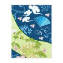 Blue Kimono postcards