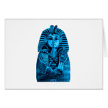 Blue King Tut Greeting Card