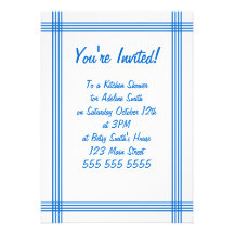 Blue Kitchen Invitation