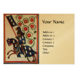 BLUE KNIGHT ON HORSEBACK gold Business Card