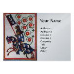 BLUE KNIGHT ON HORSEBACK platinum Business Card Template