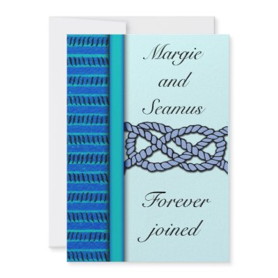 Blue Knotted Nautical Wedding Invitation by OddballAffairs