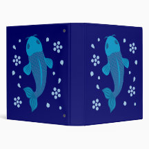 Blue Koi Fish Binders