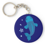 Blue Koi Fish Keychains