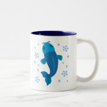 Blue Koi Fish Mug