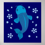 Blue Koi Fish Posters