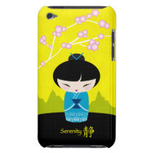 Blue kokeshi iPod touch case